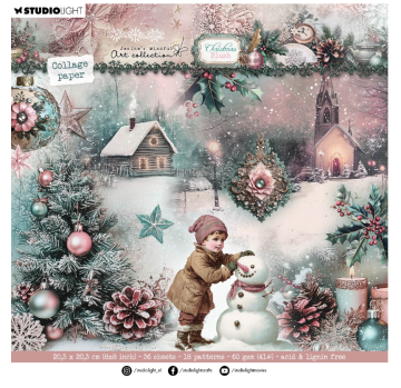 Christmas Blush 8x8 papers, 36 sheets